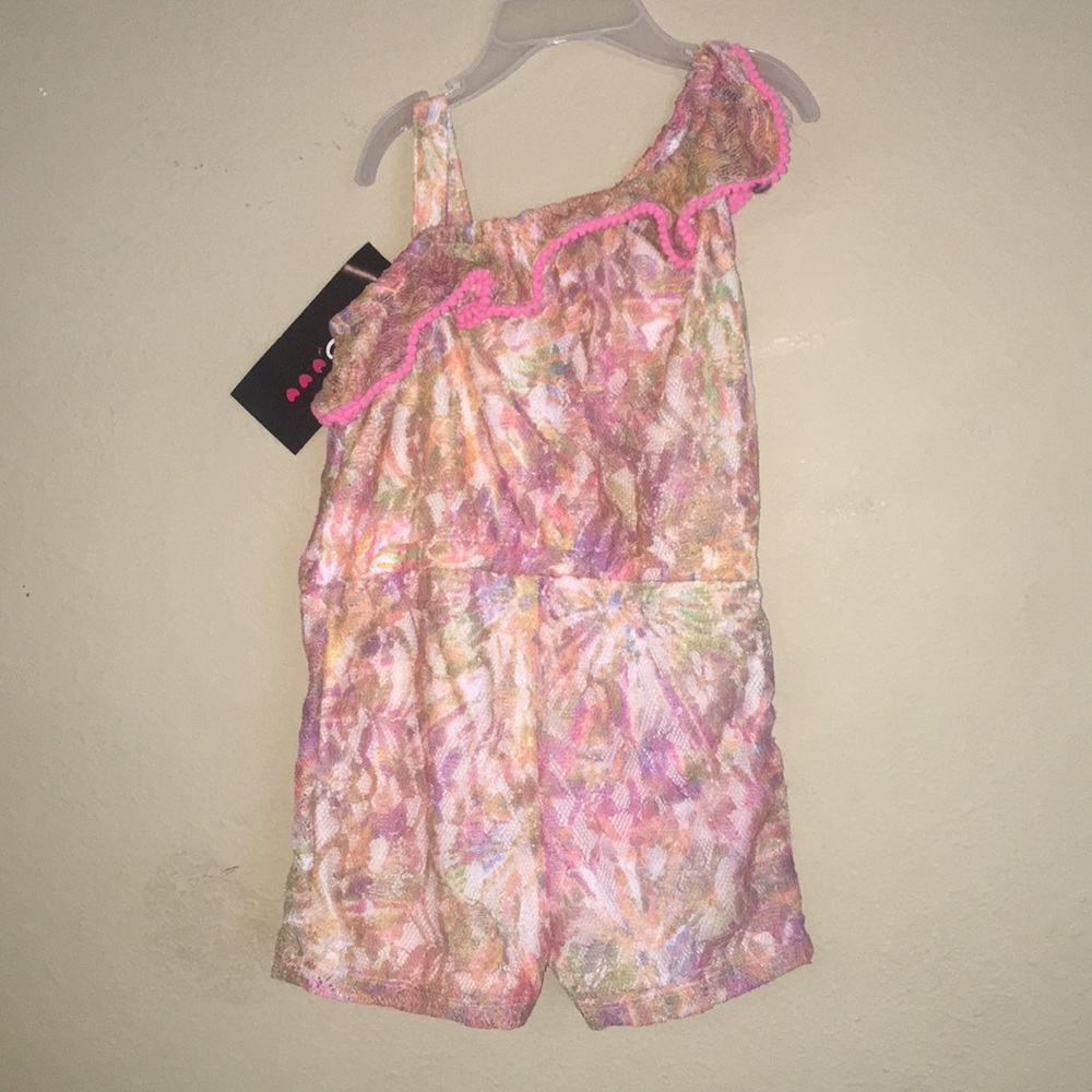 Baby Multicolor Ruffle Lace Romper Set - Picture 4 of 5